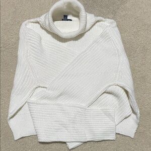 Women's White Turtleneck Sweater